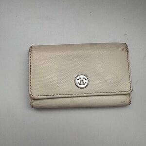 Chanel Cream Leather Wallet